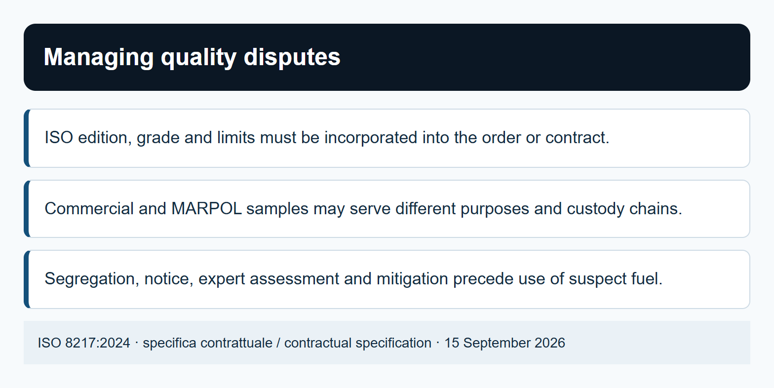 Managing quality disputes