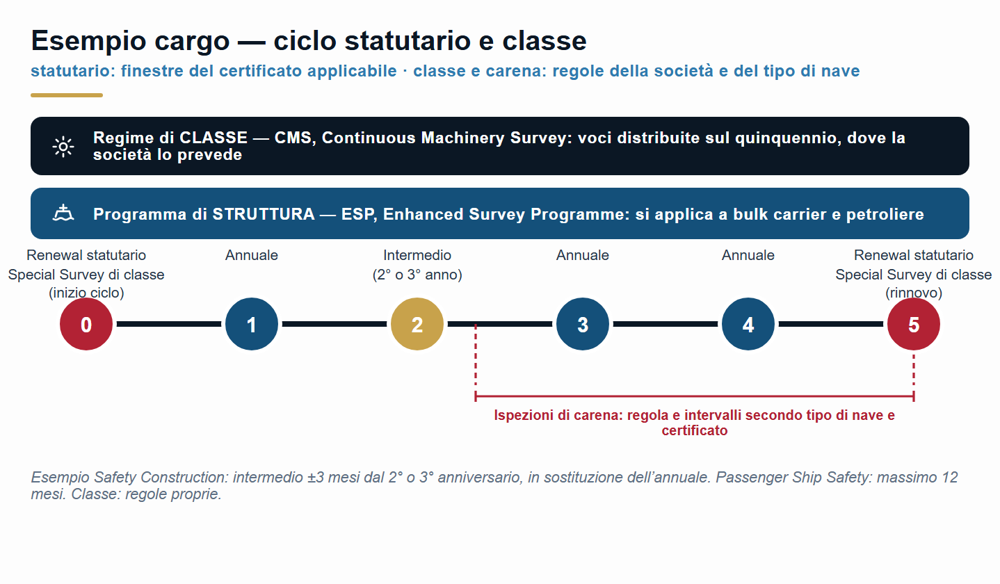Ciclo quinquennale di survey nel regime armonizzato (schema indicativo).